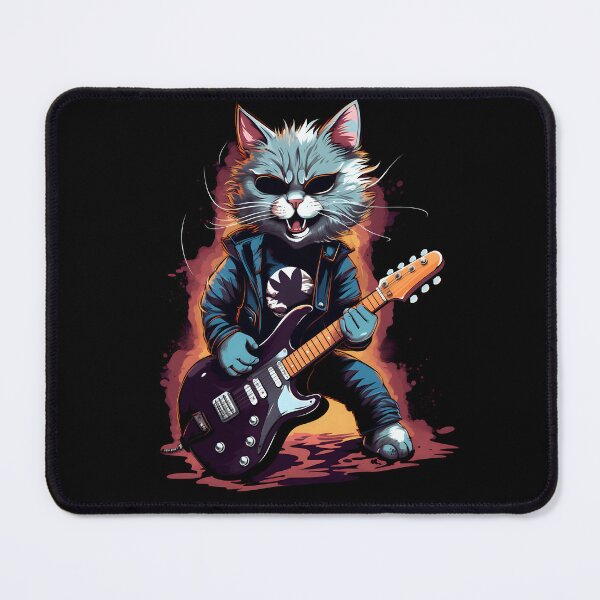 Item preview, Cat rock music guitarist designed and sold by DerSenat.