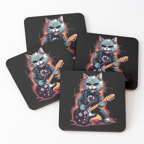 Item preview, Cat rock music guitarist designed and sold by DerSenat.