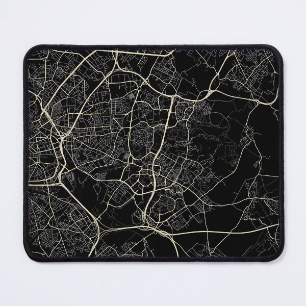 Item preview, Map of Villeneuve d'Ascq Black and white designed and sold by Jerhus.