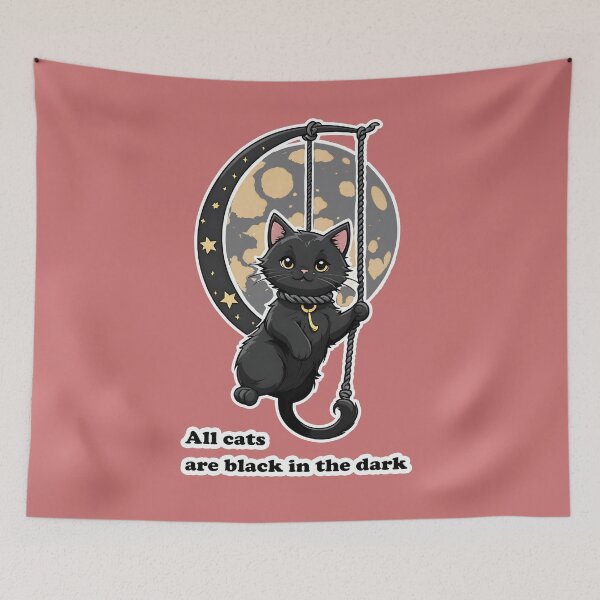 Item preview, ALL CATS ARE BLACK IN THE DARK designed and sold by digitalartlb.