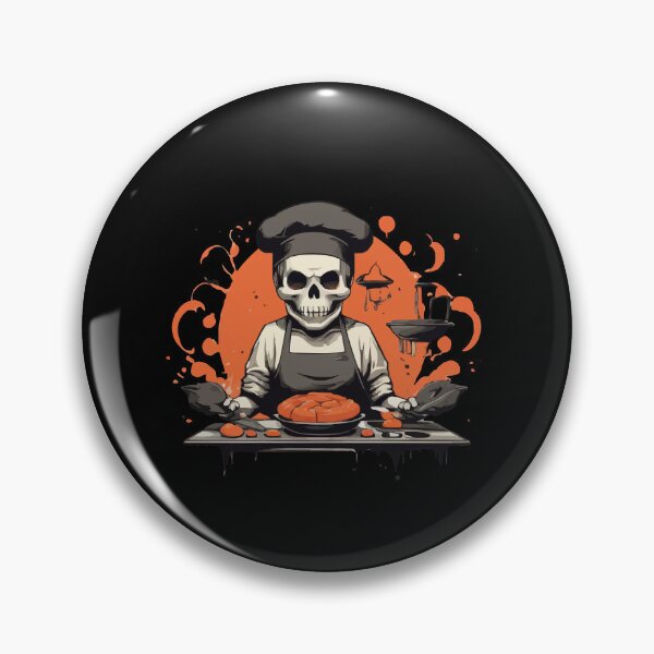 Item preview, scary skull chef  designed and sold by asmaa gamal.