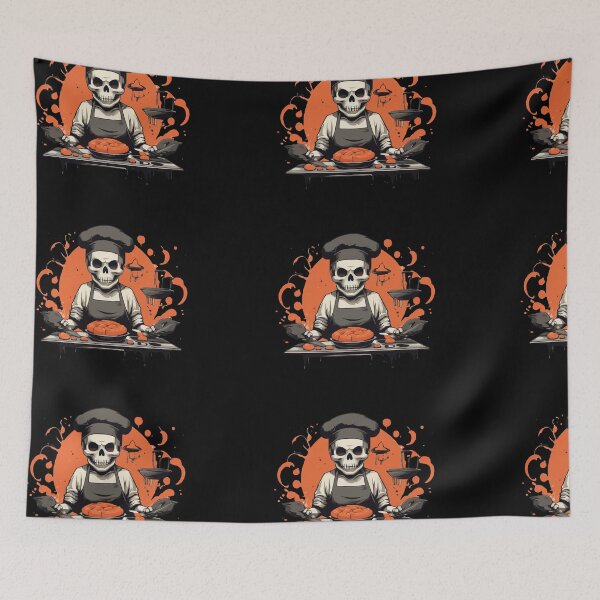 Item preview, scary skull chef  designed and sold by asmaa gamal.