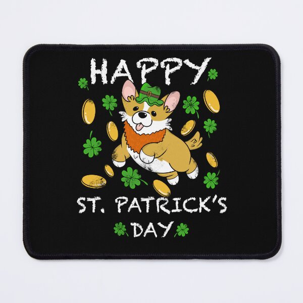 Item preview, Happy St Patricks Day Corgi Distressed designed and sold by DrawsCutePaws.