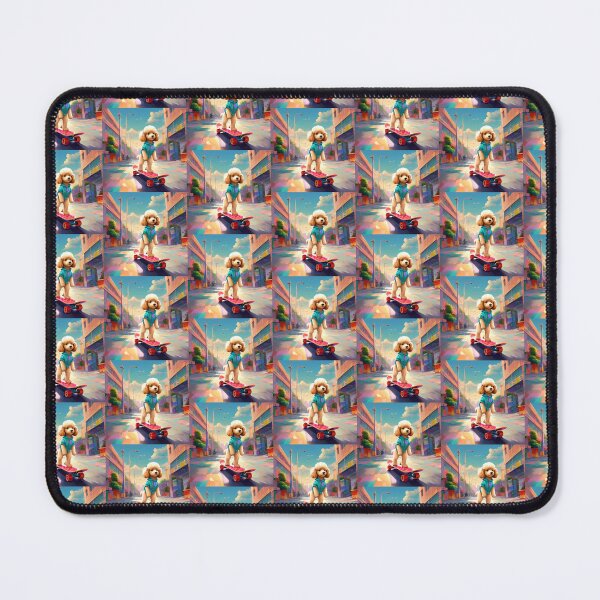 Item preview, Poodle & Skatboard designed and sold by AmazingBackDrop.