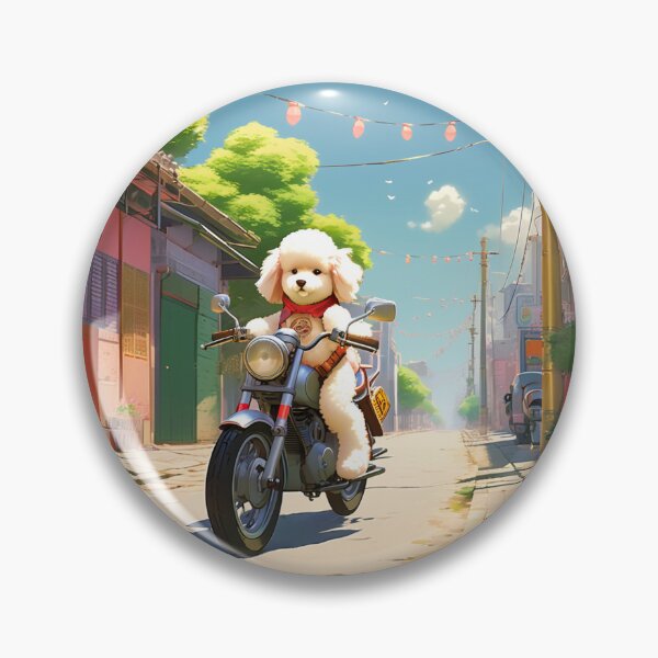 Item preview, Poodle & Motorcycle designed and sold by AmazingBackDrop.