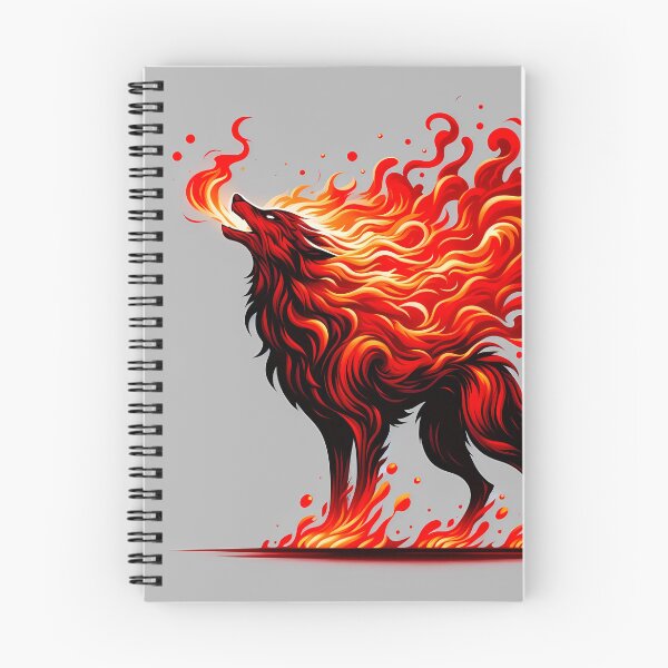 Item preview, Fire Wolf Breathing Fire, Ai Generated Art  designed and sold by ACC .