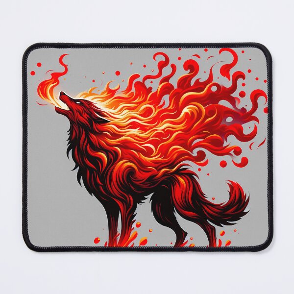 Item preview, Fire Wolf Breathing Fire, Ai Generated Art designed and sold by ACC .