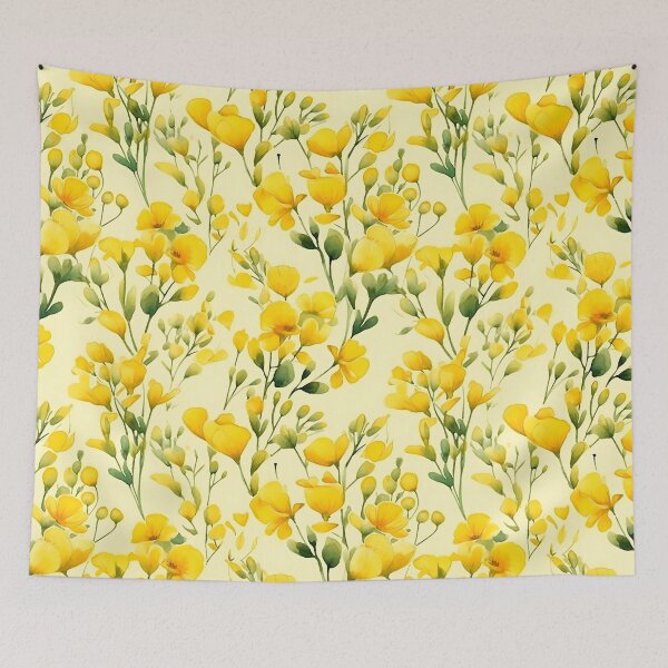 Item preview, Cottagecore Botanical Floral Herbs Plants Yellow Pressed Flowers designed and sold by fluffstuffgifts.