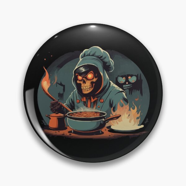 Item preview, scary chef skull designed and sold by asmaa gamal.