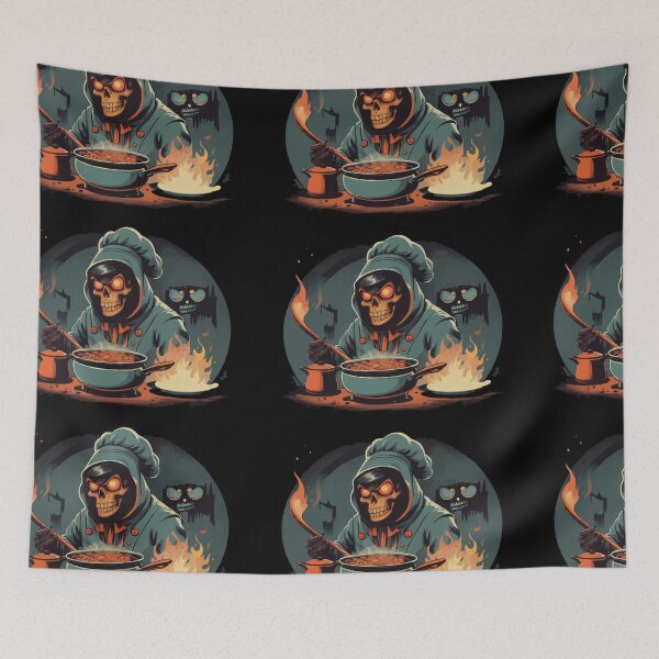 Item preview, scary chef skull designed and sold by asmaa gamal.