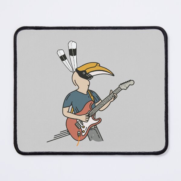 Item preview, Rockin' Hornbill | Anthropomorphic Hornbill with Electric Guitar designed and sold by Feline Rockstars.