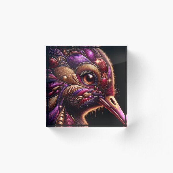 Artikelvorschau, Lila Magenta Pink Bejeweled Kiwi-Vogel entworfen und verkauft von Traci Coxhead.