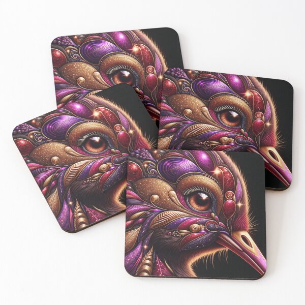 Item preview, Purple Magenta Pink Bejewelled Kiwi Bird designed and sold by Traci Coxhead.