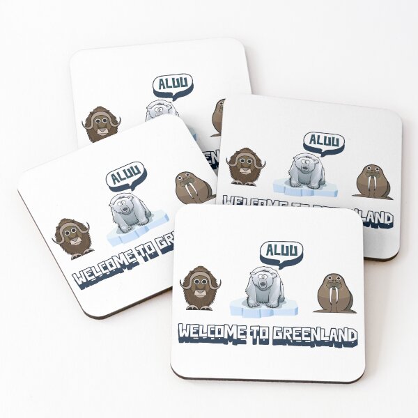 Item preview, Cute Cartoon Welcome To Greenland in Greenlandic Aluu  designed and sold by GraTEEtude.