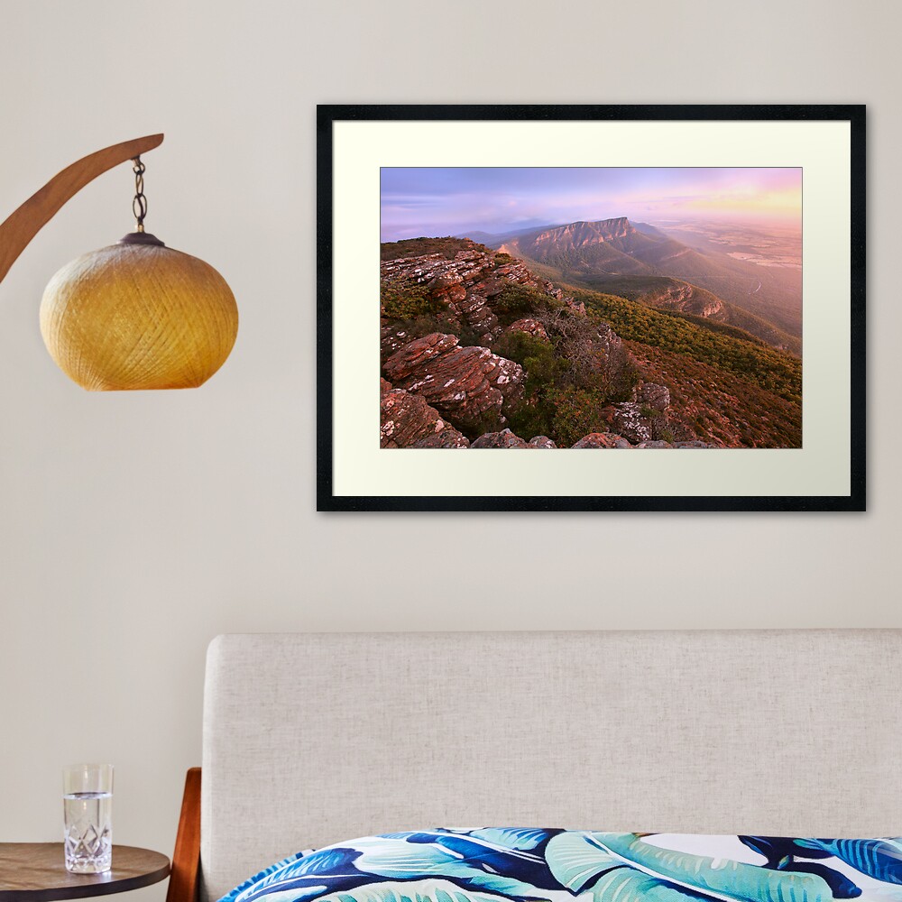 Redmans Bluff from Mt William, Grampians, Australia Framed Art Print