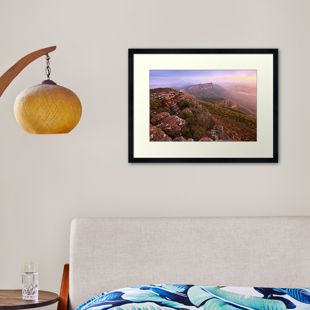 Redmans Bluff from Mt William, Grampians, Australia Framed Art Print