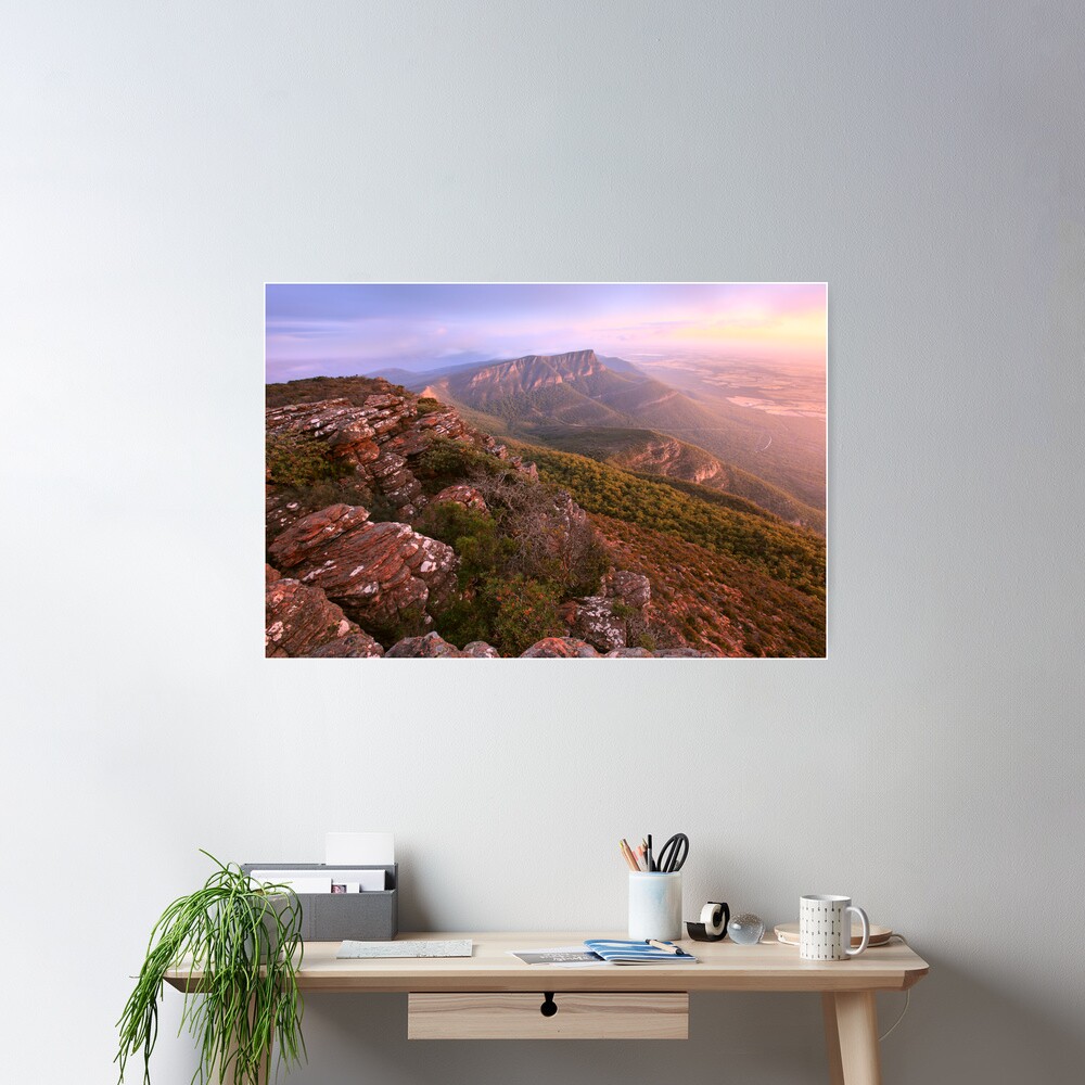 Redmans Bluff from Mt William, Grampians, Australia Poster