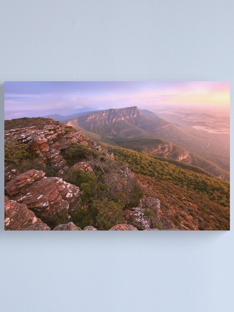 Alternate view of Redmans Bluff from Mt William, Grampians, Australia Canvas Print