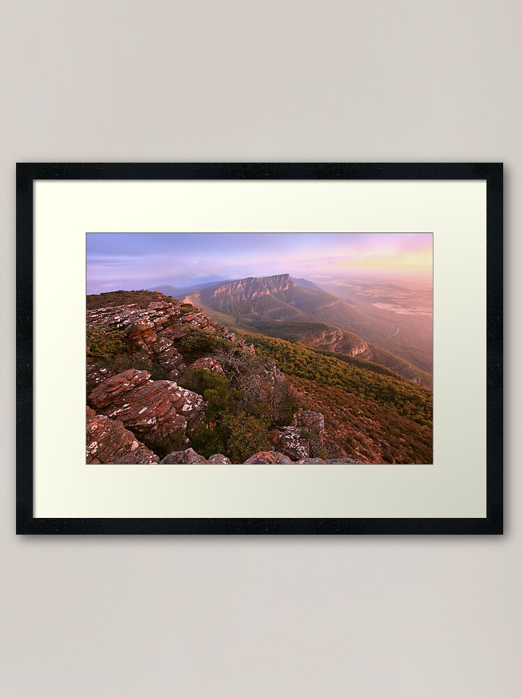 Alternate view of Redmans Bluff from Mt William, Grampians, Australia Framed Art Print