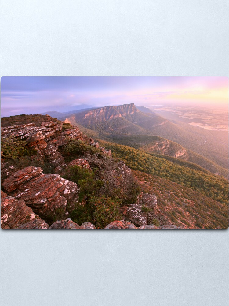 Alternate view of Redmans Bluff from Mt William, Grampians, Australia Metal Print