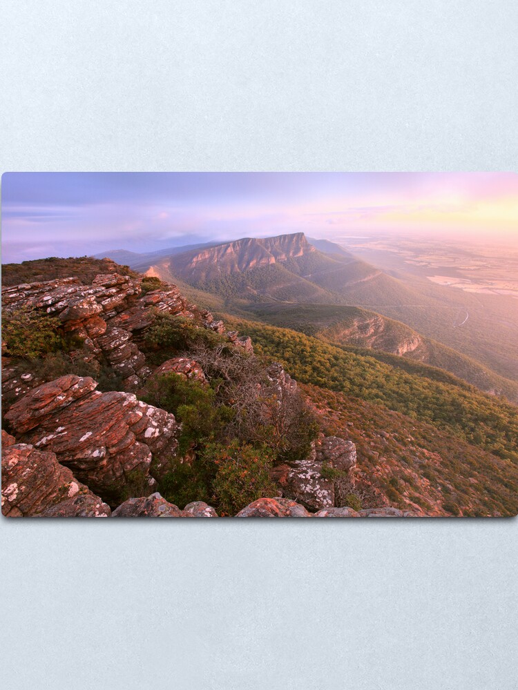 Alternate view of Redmans Bluff from Mt William, Grampians, Australia Metal Print