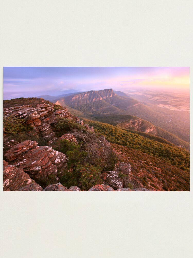 Alternate view of Redmans Bluff from Mt William, Grampians, Australia Photographic Print