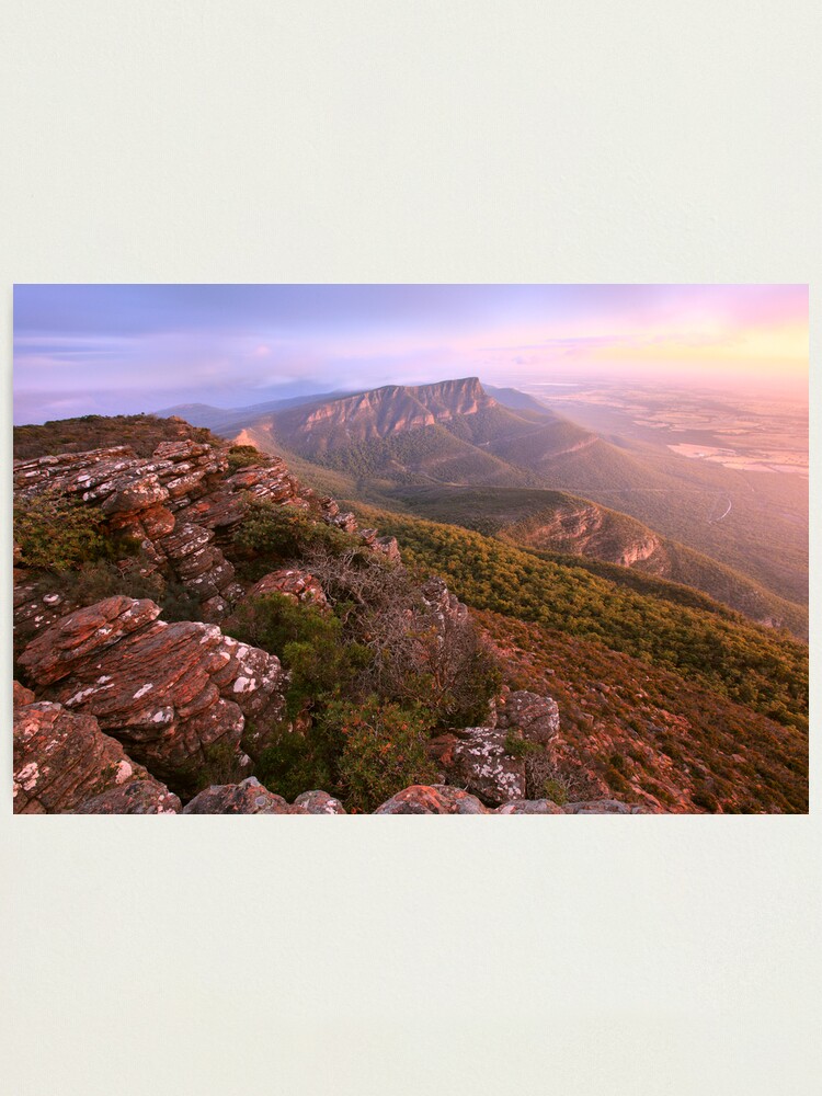 Alternate view of Redmans Bluff from Mt William, Grampians, Australia Photographic Print