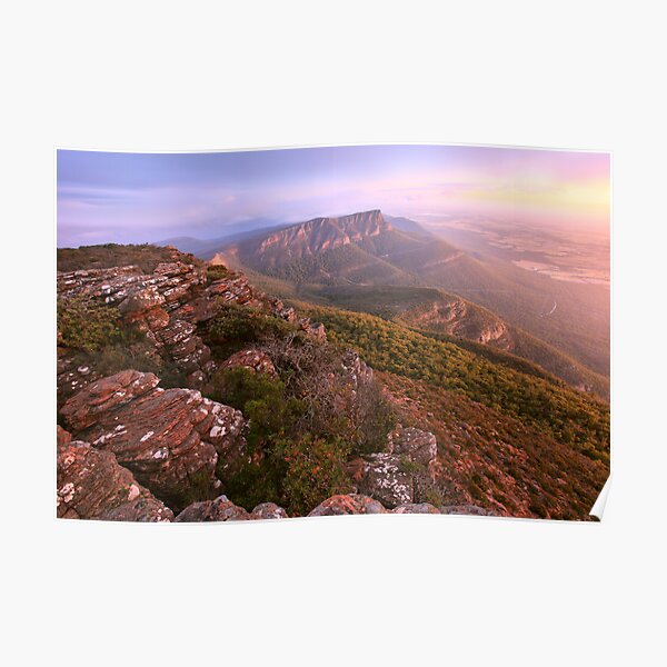 Redmans Bluff from Mt William, Grampians, Australia Poster