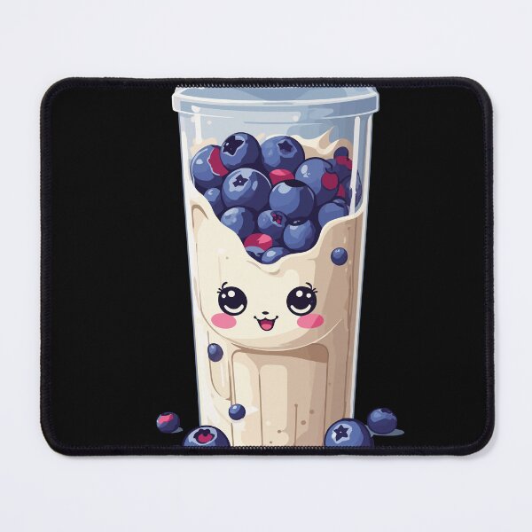Item preview, Blueberries Cute Milkshake Kawaii Fun designed and sold by LuminOrb.