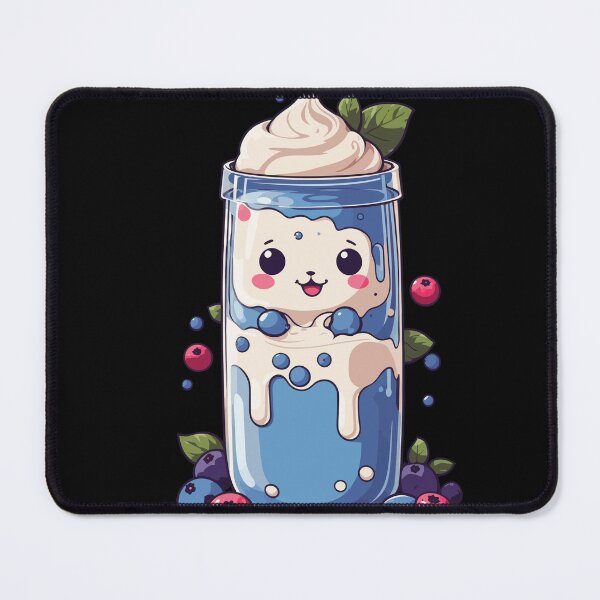 Item preview, Blueberries kawaii milkshake fun designed and sold by LuminOrb.