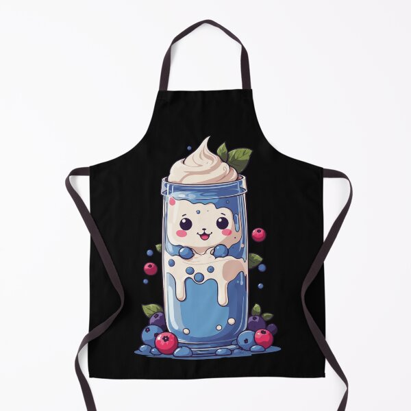Item preview, Blueberries kawaii milkshake fun designed and sold by LuminOrb.