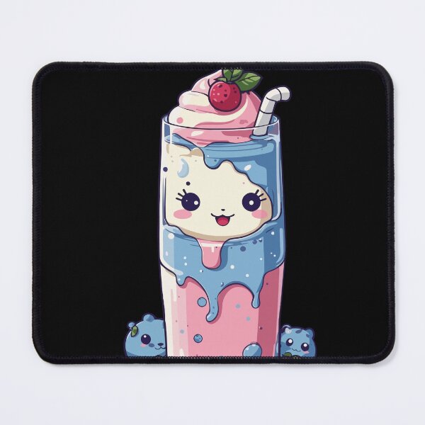 Item preview, Blueberries milkshake fun kawaii anime designed and sold by LuminOrb.