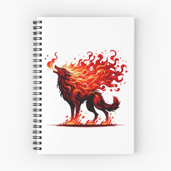 Item preview, Fire Wolf Breathing Fire, Ai Generated Art  designed and sold by ACC .