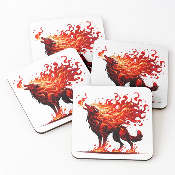 Item preview, Fire Wolf Breathing Fire, Ai Generated Art  designed and sold by ACC .