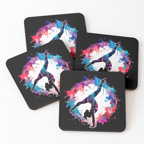 Item preview, Colorful Watercolor Gymnastics Girl Handstand With Splits designed and sold by anyasevchenko.