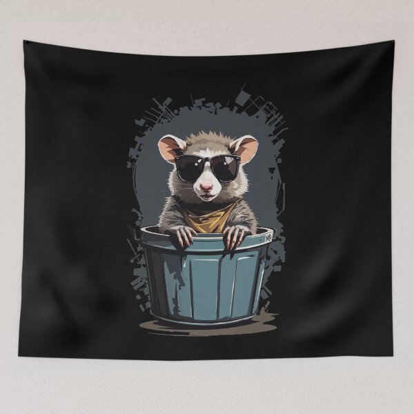 Item preview, Cool opossum Funny garbage can residents designed and sold by LuminOrb.