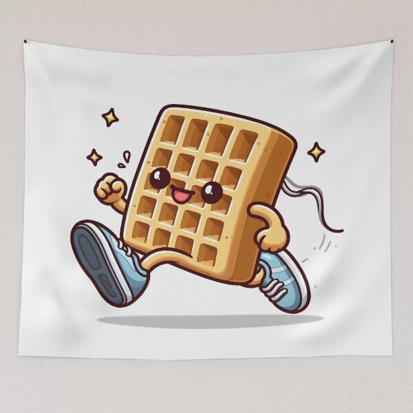 Item preview, Kawaii Waffle With Sneakers designed and sold by CanvasCutie.