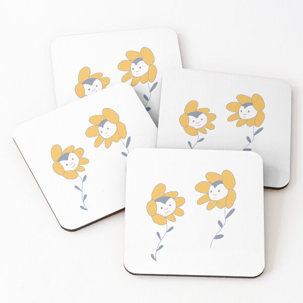 Item preview, 2 flowers with a face designed and sold by carineavecunc.