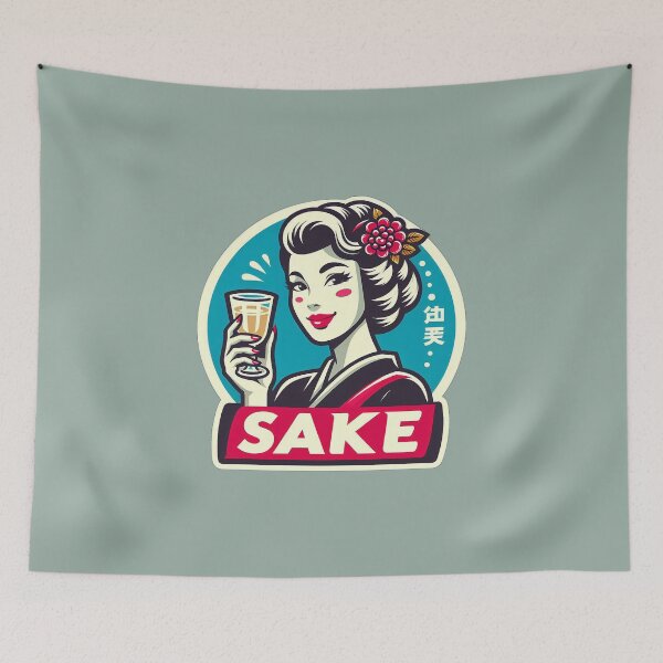 Item preview, Retro Beverage - Sake designed and sold by MugshotsAndMore.