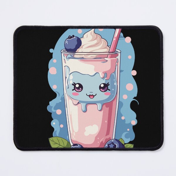 Item preview, Blueberries Kawaii Anime Milkshake Fun designed and sold by LuminOrb.