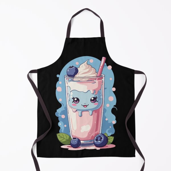 Item preview, Blueberries Kawaii Anime Milkshake Fun designed and sold by LuminOrb.