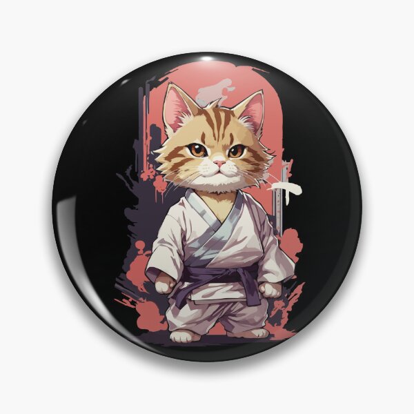 Item preview, Martial Arts Cat Karate Funny Self Defense designed and sold by LuminOrb.