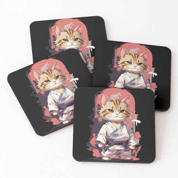 Item preview, Martial Arts Cat Karate Funny Self Defense designed and sold by LuminOrb.