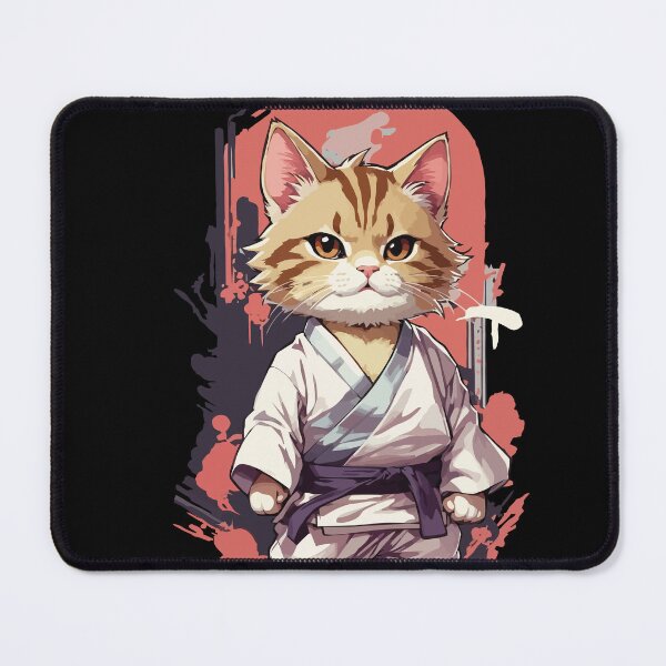 Item preview, Martial Arts Cat Karate Funny Self Defense designed and sold by LuminOrb.