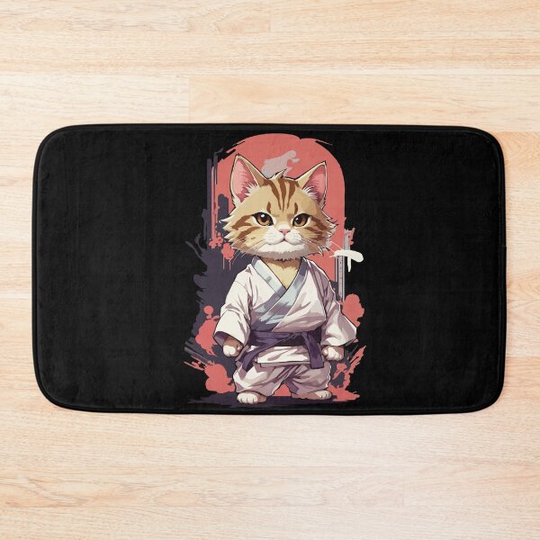 Item preview, Martial Arts Cat Karate Funny Self Defense designed and sold by LuminOrb.