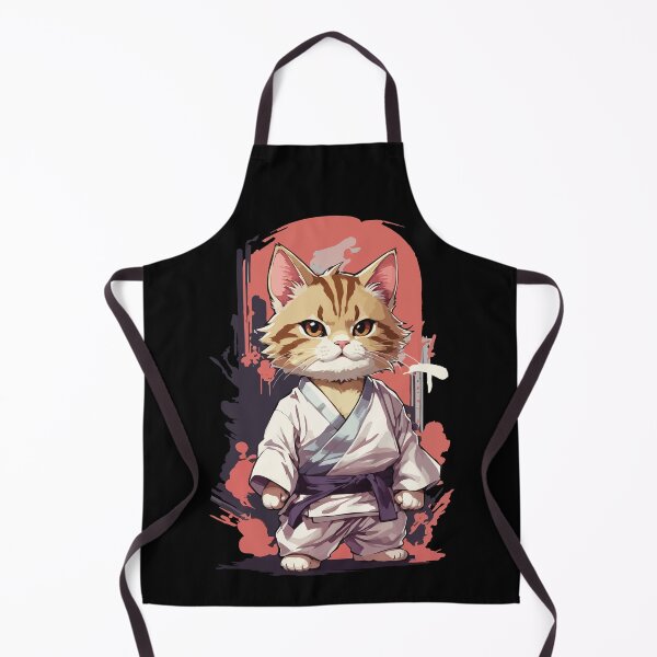 Item preview, Martial Arts Cat Karate Funny Self Defense designed and sold by LuminOrb.