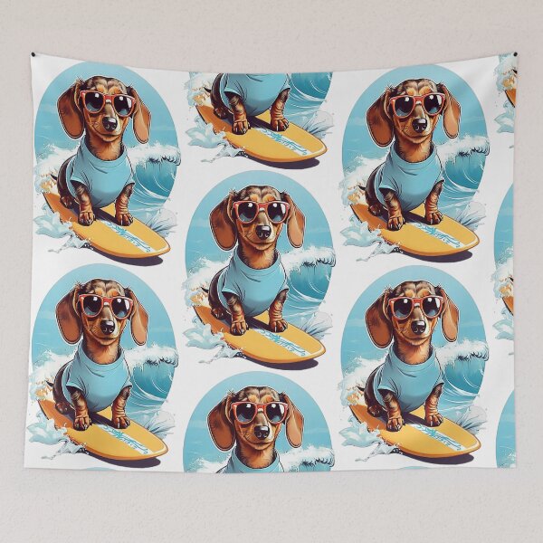 Item preview, Surfing Dachshund designed and sold by likbatonboot.