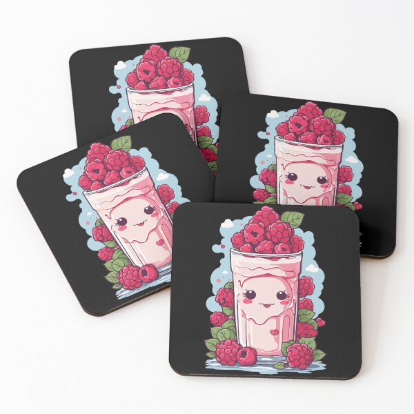 Item preview, Raspberries Cute Milkshake Kawaii Anime Fun designed and sold by LuminOrb.