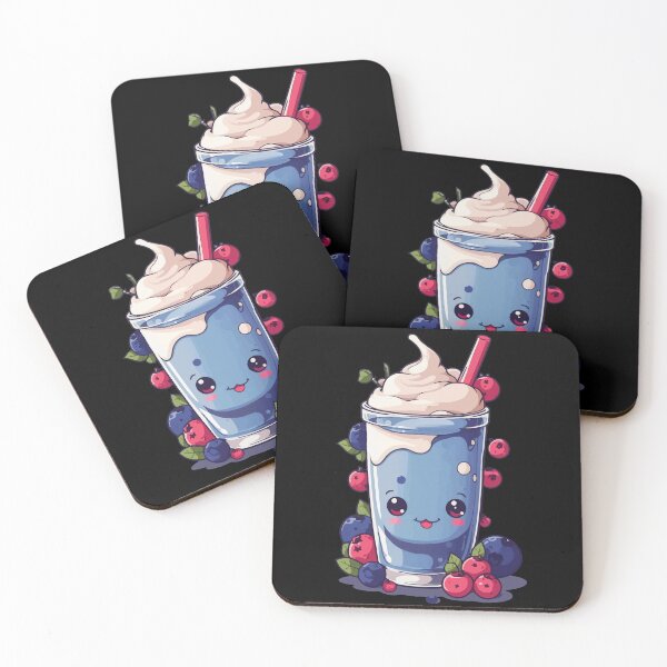 Item preview, Berries milkshake fun kawaii anime design designed and sold by LuminOrb.