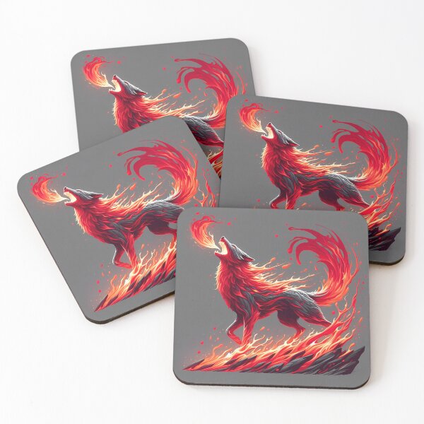 Item preview, Fire Wolf Breathing Fire, Ai Generated Art  designed and sold by ACC .